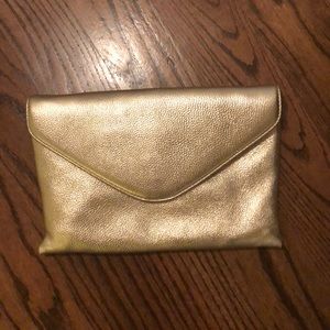 Gold jcrew women’s clutch